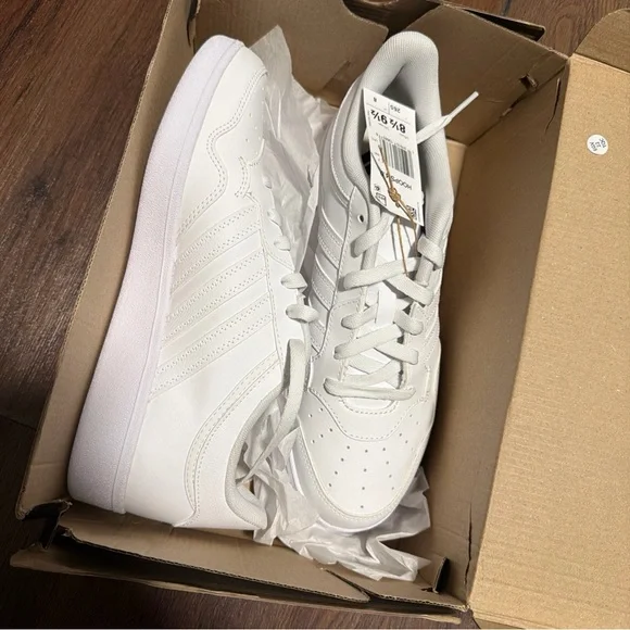 Adidas Hoops 4.0 Basketball Shoes Unisex Men's 8.5 / Women's 9.5 Cloud White - Picture 1 of 5